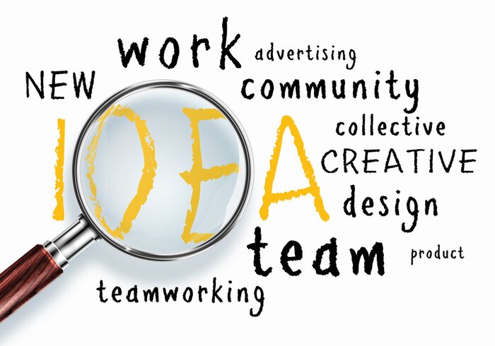 Poster idee concept. woordcollage