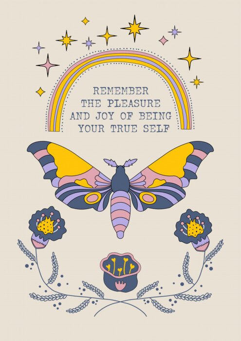 Poster Illustratie geïnspireerd op de jaren 90