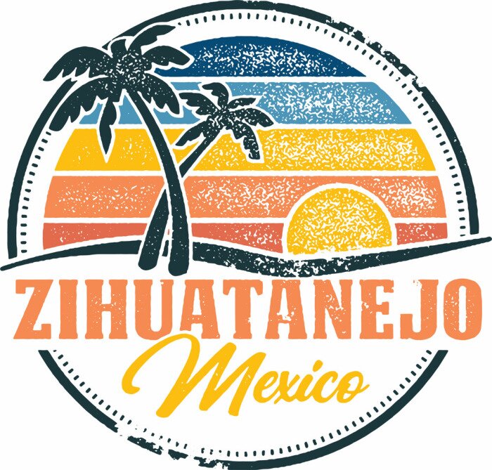 Poster Illustratie van een zonsondergang in Mexico
