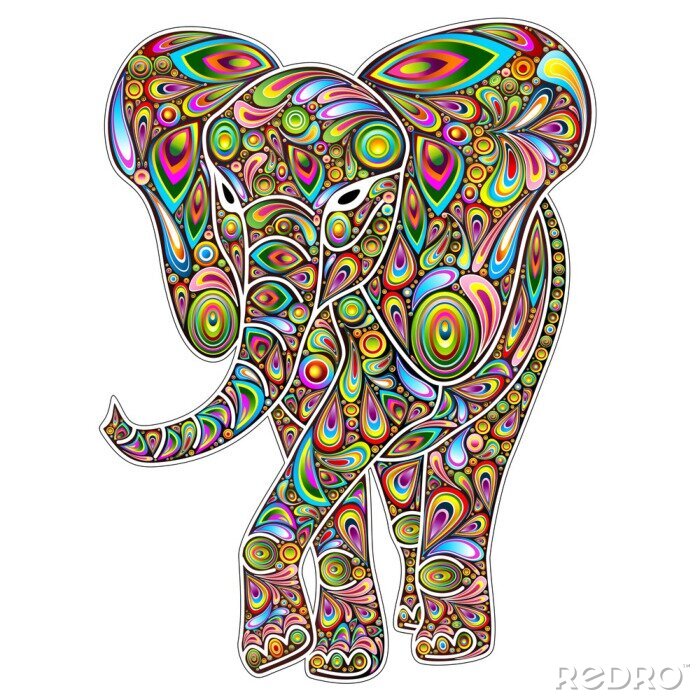 Poster Indische olifant pop-art