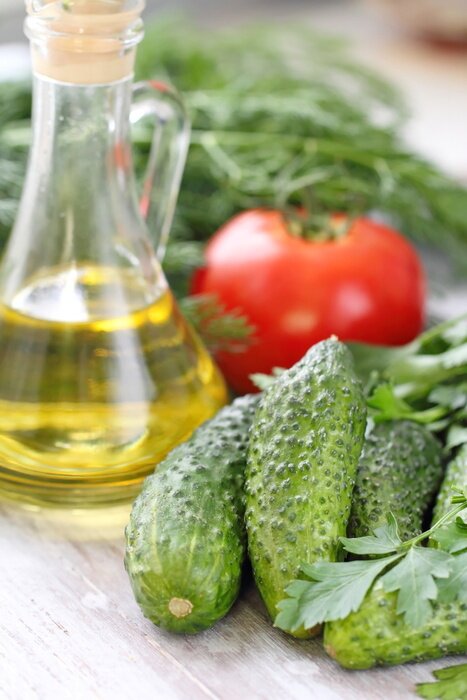 Poster Ingrediënten voor de salade