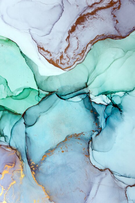 Poster Inkt, verf, abstract. Close-up van het schilderij. Kleurrijke abstracte schilderkunst achtergrond. Sterk getextureerde olieverf. Details van hoge kwaliteit.