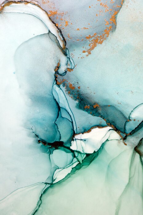 Poster Inkt, verf, abstract. Close-up van het schilderij. Kleurrijke abstracte schilderkunst achtergrond. Sterk getextureerde olieverf. Details van hoge kwaliteit.