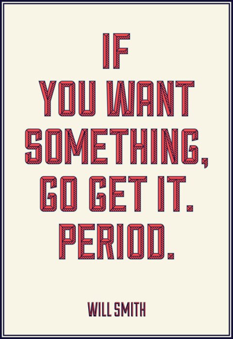 Poster Inscriptie motivatie voor actie