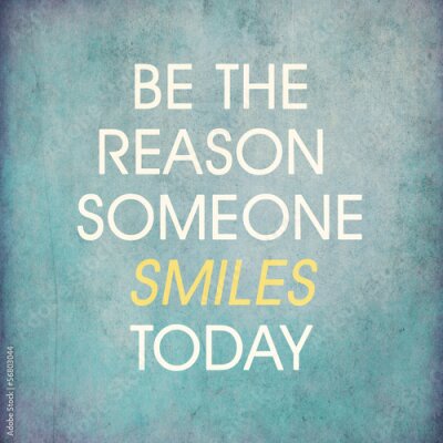 Poster Inspirerend citaat door onbekende bron op blauwe achtergrond grunge