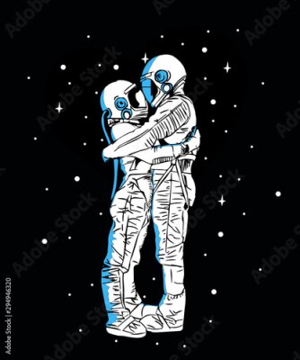 Poster Intergalactische liefde