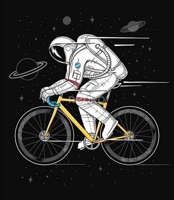 Poster Interplanetair fietsen