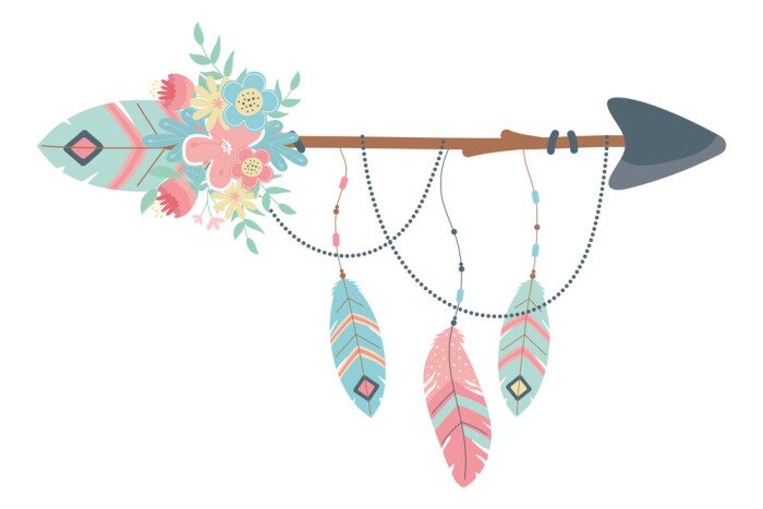 Poster Isolated boho arrow vector design vector illustration