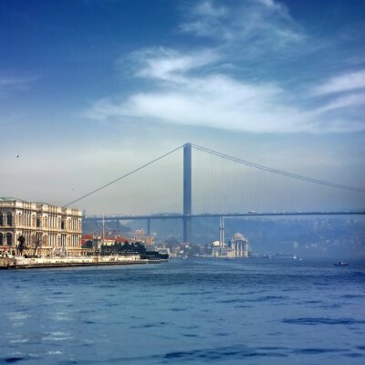 Poster Istanbul en de Bosporus-brug