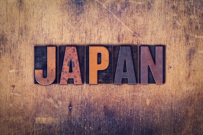 Poster Japan Concept Houten Letterzetseltype