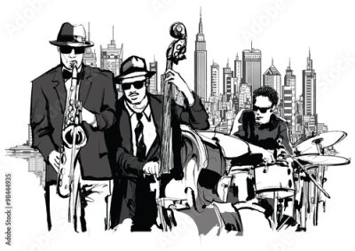 Poster Jazz band in New York