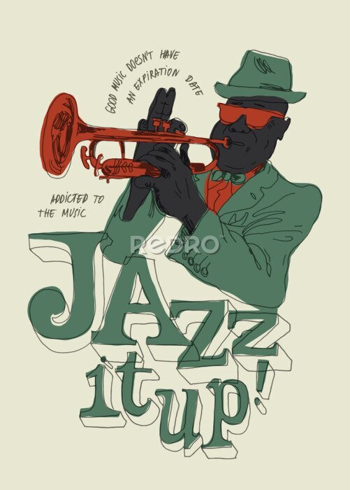 Poster Jazz muzikant