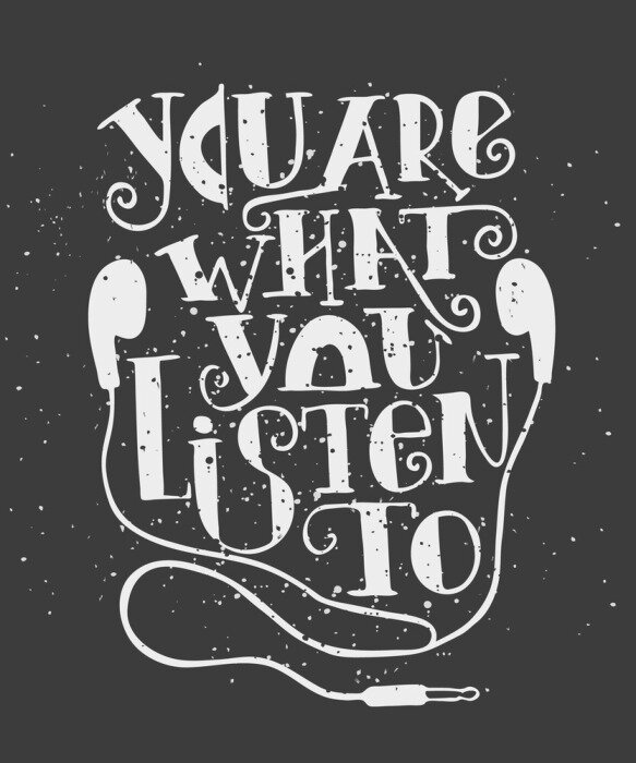 Poster Je bent waar je naar luistert