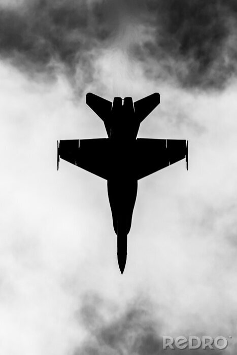 Poster Jetfighter silhouet