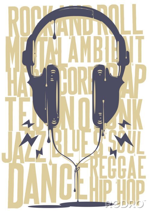 Poster Jeugd muzikale illustratie