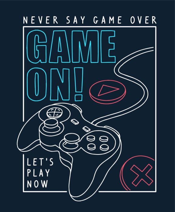 Poster Joystick-illustratie