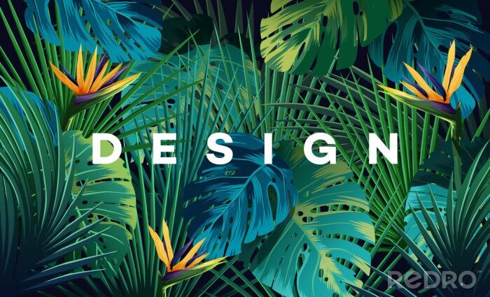 Poster Jungle en grafische planten