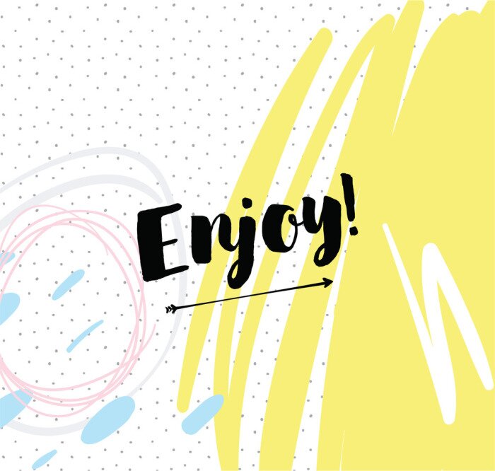 Poster Kaart met een opschrift en een kleurrijk motief