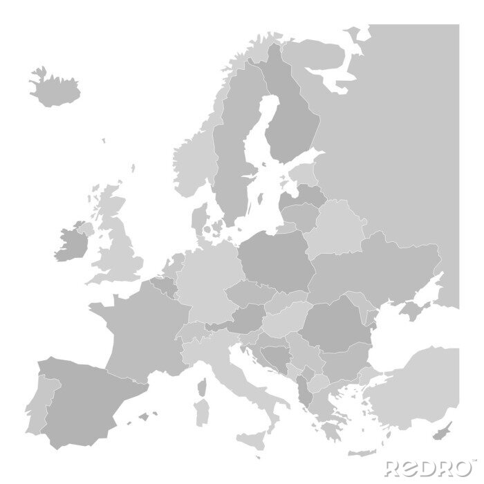 Poster Kaart van Europa