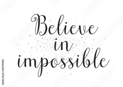 Poster Kalligrafische inscriptie: Geloof in het onmogelijke