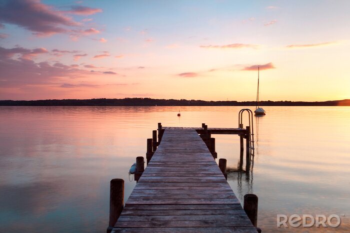 Poster Kalm meer in Beieren