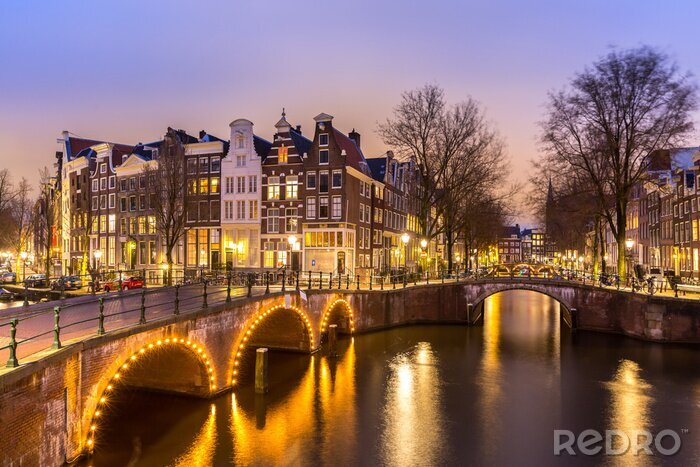 Poster Kanal in Amsterdam