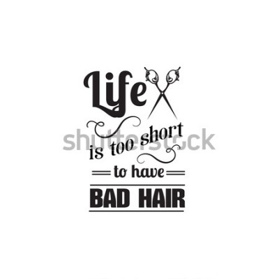 Poster Kappersmotto aan de muur