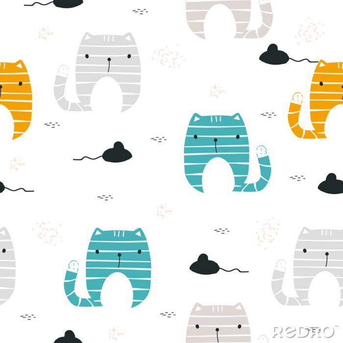 Poster Katten in verschillende kleuren