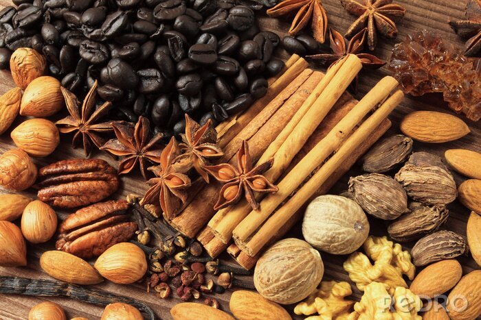 Poster Kerstkruiden en koffie
