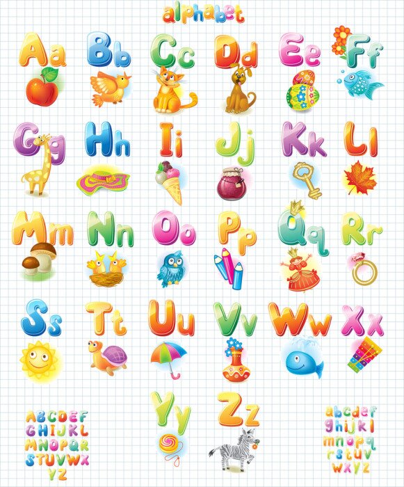 Poster Kinderalfabet met dieren