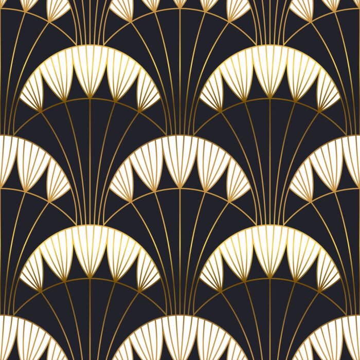 Poster Klassiek patroon in art deco stijl