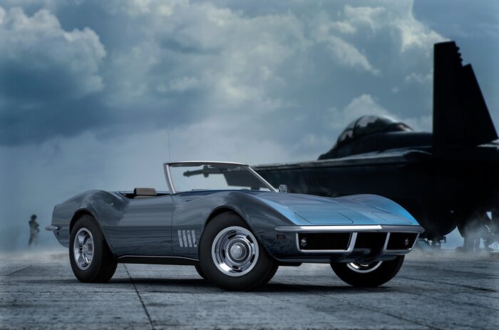 Poster klassischer Amerikaanse Sportwagen