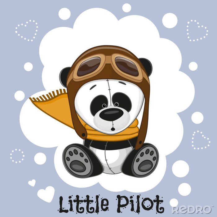 Poster Kleine panda piloot