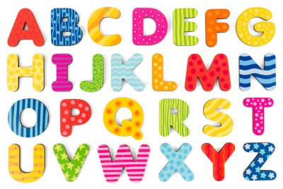 Poster Kleurrijk alfabet voor kinderen