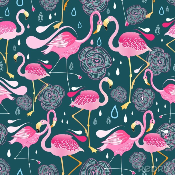 Poster Kleurrijk design met vogels