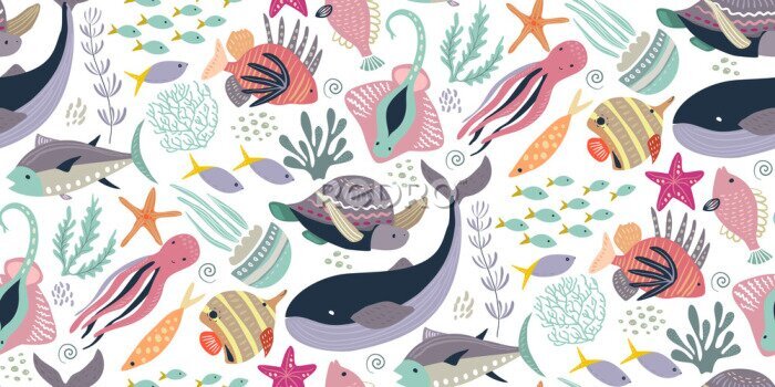 Poster Kleurrijk onderwaterleven