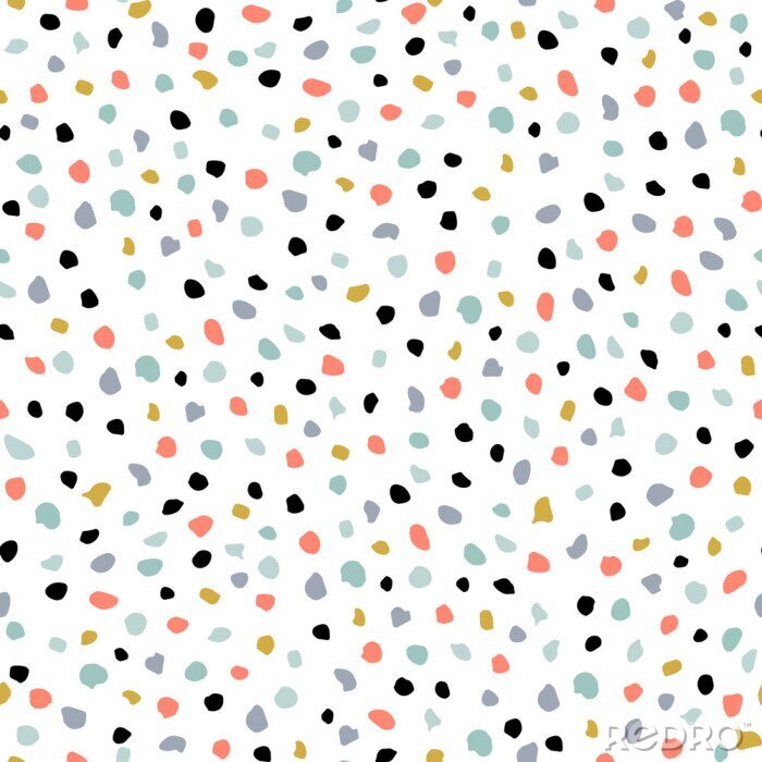 Poster Kleurrijk patroon in kleine stippen