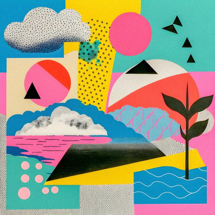 Poster Kleurrijk popmozaïek