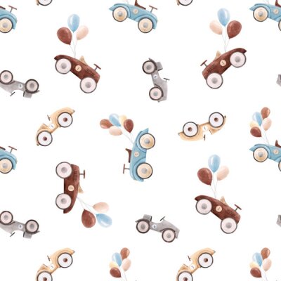 Kleurrijke auto's in oude stijl