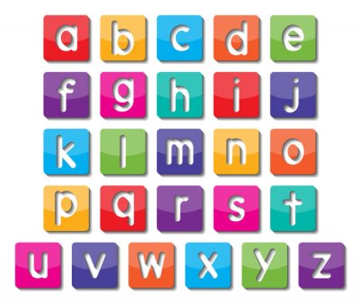 Kleurrijke blokken met letters