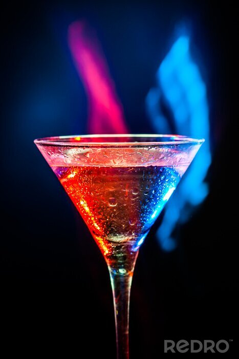 Poster kleurrijke coctail