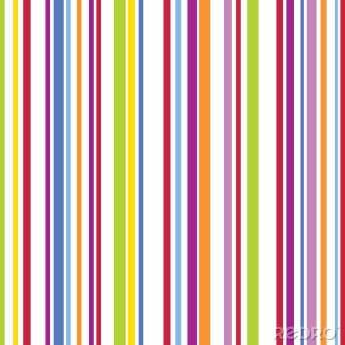 Poster Kleurrijke gestreepte achtergrond
