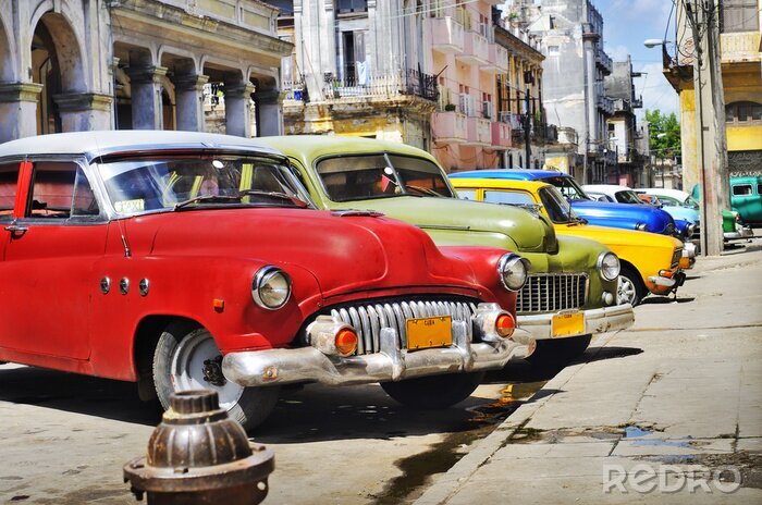 Poster Kleurrijke Havana auto