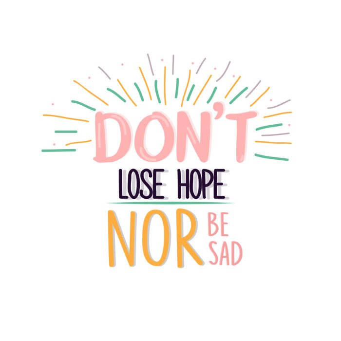 Poster Kleurrijke motiverende letters