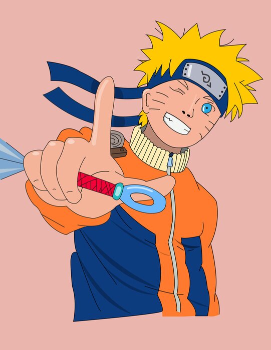 Poster Kleurrijke Naruto