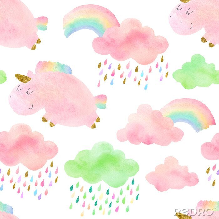 Poster Kleurrijke regendruppels