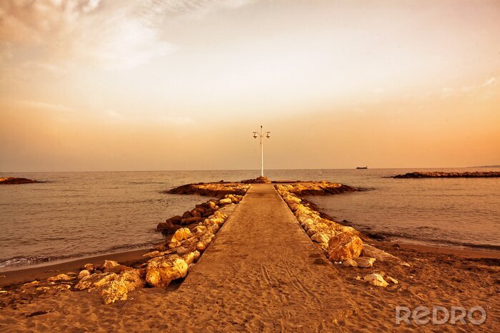 Poster kleurrijke zonsondergang.