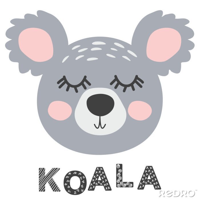 Poster Koala Scandinavische stijl
