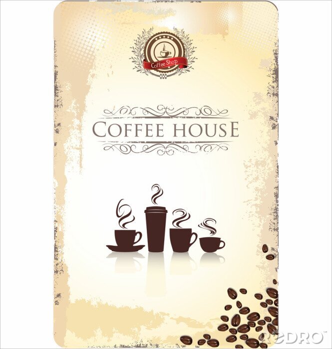 Poster Koffie in vier soorten