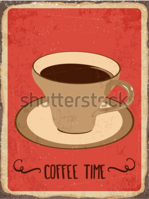 Poster Koffie vintage thema
